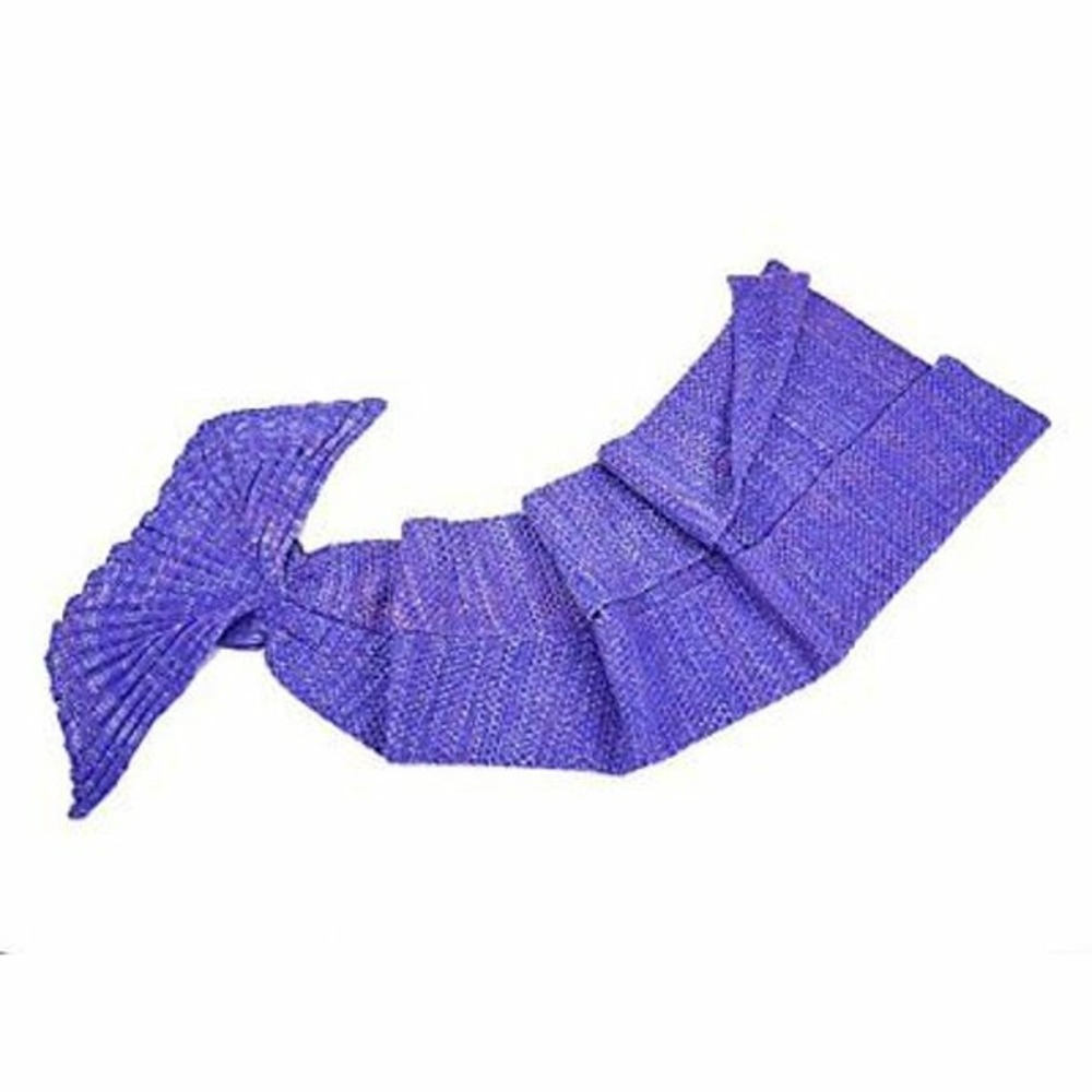 New LAGHCAT Mermaid Tail Blanket Knit Crochet Mermaid Blanket purple multi